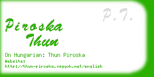 piroska thun business card